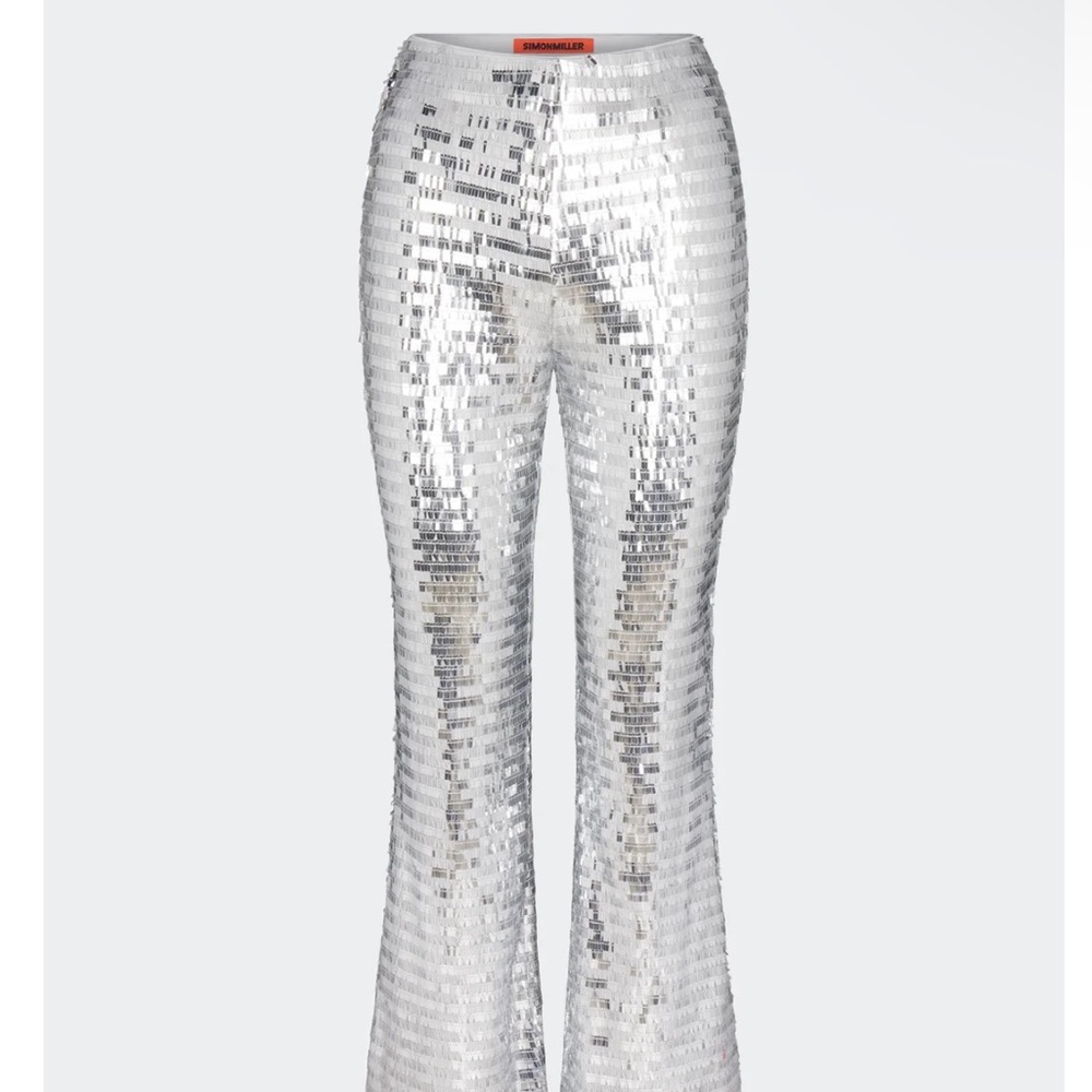 SIMON MILLER- SEQUIN ROBO PANT IN SATELLITE SILVER